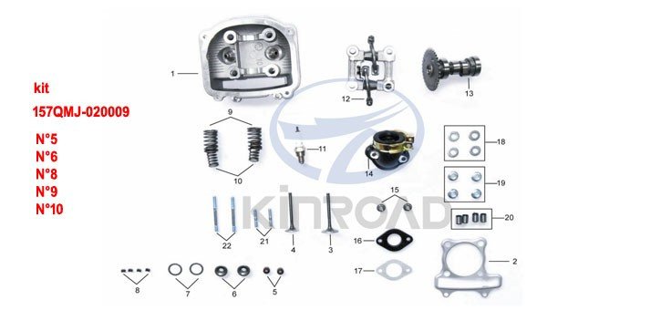 kit ressort  soupape kinroad 150 cc 