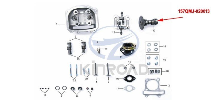 Shaft Comp Cam kinrroad 150 cc