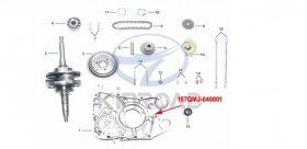 right crankcase KINROAD 150 CC