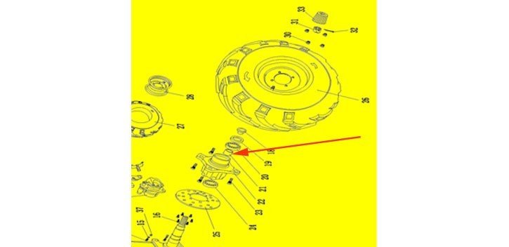 FRONT WHEEL HUB INSULATION COVER