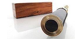 High quality vintage brass telescope